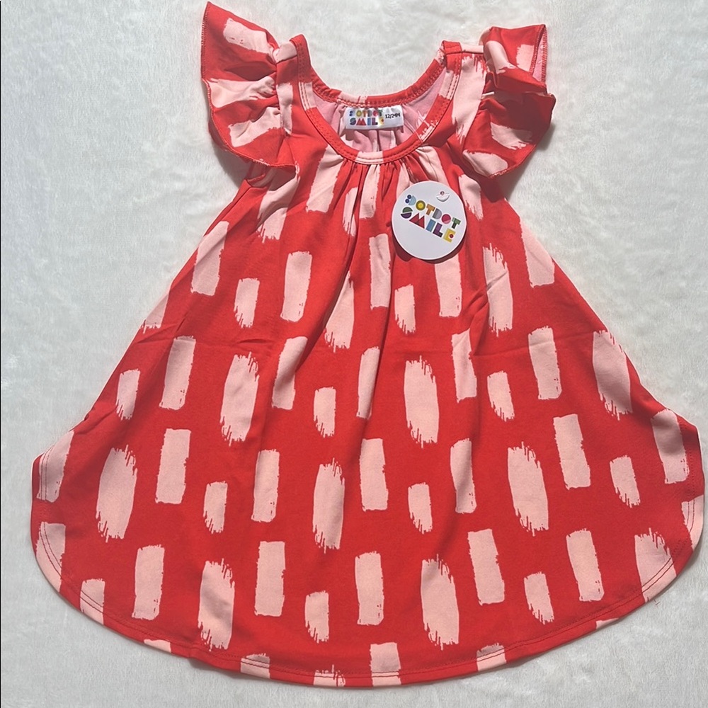 Dot Dot Smile Swing Assorted NWT Size 12/24M and 2T Red and Pink Kids Dress.
